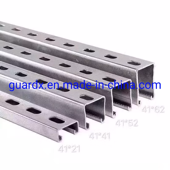 Canal de puntal galvanizado 41X41/C Channel/Unistrut/ Refuerzos sísmicos/Soporte sísmico