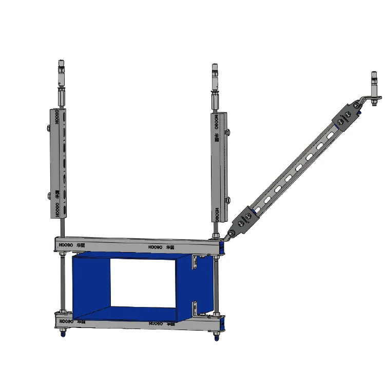 Refuerzo de conducto de aire rectangular Refuerzos Unistrut Soporte de canal de puntal sísmico galvanizado