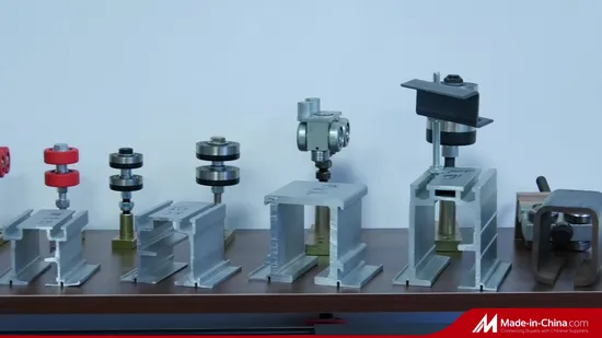 Pista de partición de aluminio colgante superior y accesorios de pared móviles deslizantes de ruedas